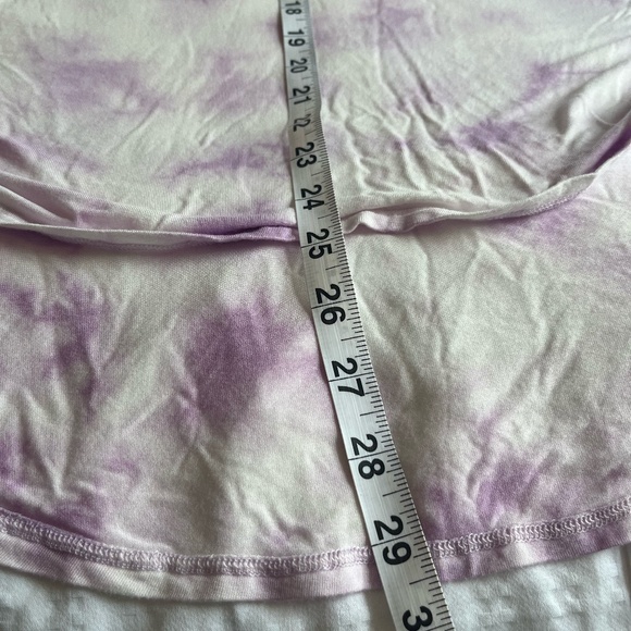 Time And Tru Purple And White Tie Dye Pattern V-Neck Top, XXXL - Picture 11 of 11